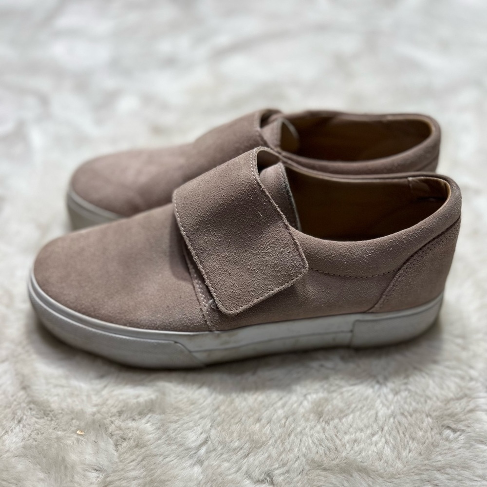Vince cage suede slip on strap sneaker womens size 7 M